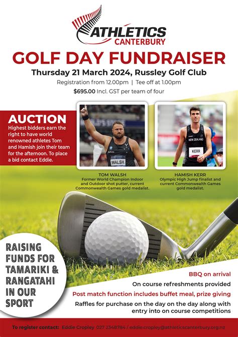 how to organise a golf day fundraiser